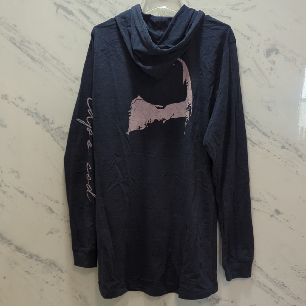 Cape Cod Navy Long Sleeve Women's Top - Picture 5 of 12